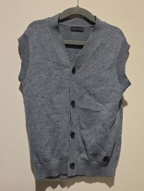 Mayoral Men's Gray Knit Button-Front Vest Size 6